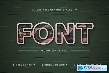 Army Textile - Editable Text Effect, Font Style