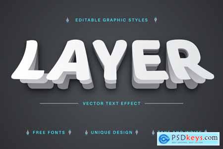 Paper Sticker - Editable Text Effect, Font Style