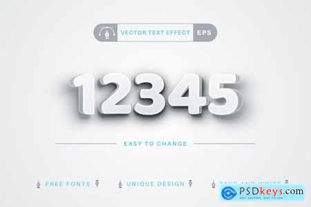 Bend White - Editable Text Effect, Font Style