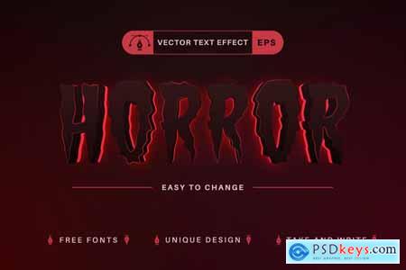 Horror - Editable Text Effect, Font Style