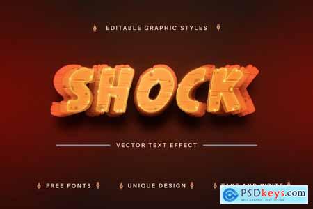 Shock - Editable Text Effect, Font Style