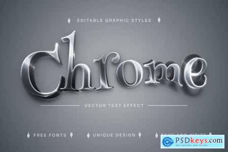 Silver - Editable Text Effect, Font Style