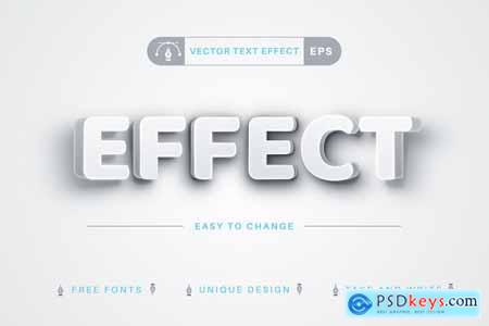 Bend White - Editable Text Effect, Font Style