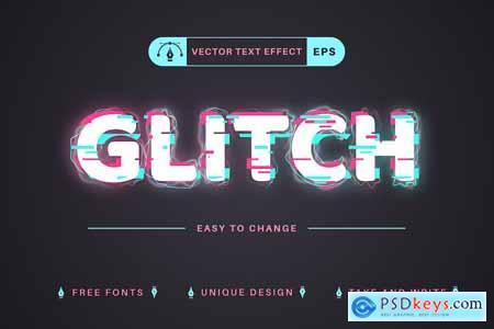 Glitch - Editable Text Effect, Font Style