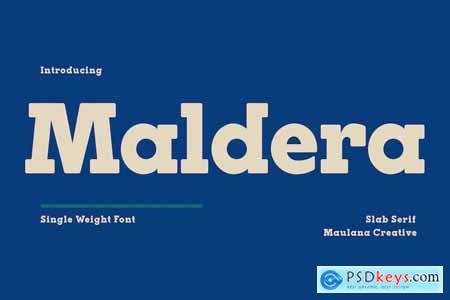 Maldera Slab Serif Display Font