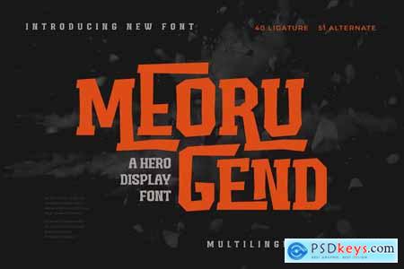 MEORU GEND Display Hero Font