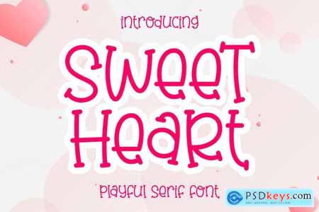 Sweet Heart Font - Playful Serif Font