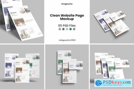 Clean Website Page Mockup V2