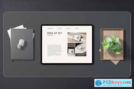 Landscape iPad Screen Mockup Set