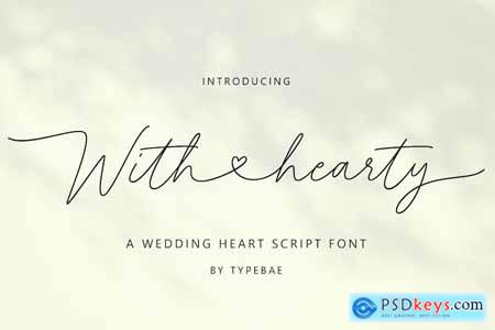With Hearty - Wedding Heart Script Font