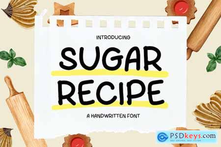 Sugar Recipe - Handwritten Font
