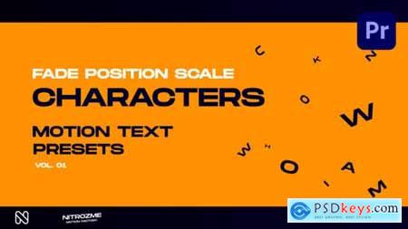 Characters Motion Text Fade Position Scale Vol. 01 for Premiere Pro 45890310