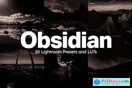 20 Obsidian Lightroom Presets and LUTs