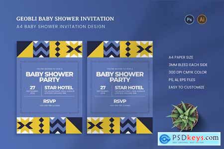 Geobli Baby Shower Invitation