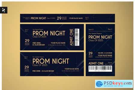 Elegant Prom Night Ticket