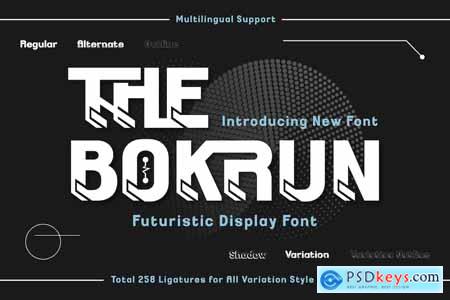 THE BOKRUN Futuristic Font