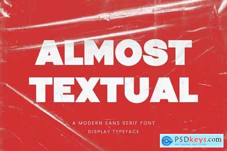 Almost Textual Modern Sans Serif Font Typeface