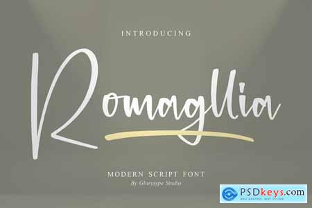 Romagllia Modern Script Font