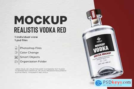 Vodka Bottle Mockup JEYQ7AH