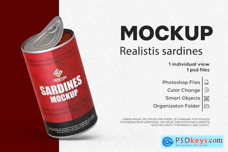 Sardines Can Mockup