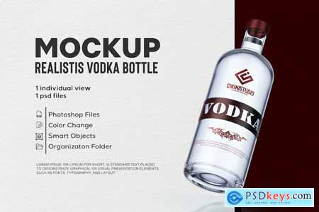 Vodka Bottle Mockup 5UHY9YG