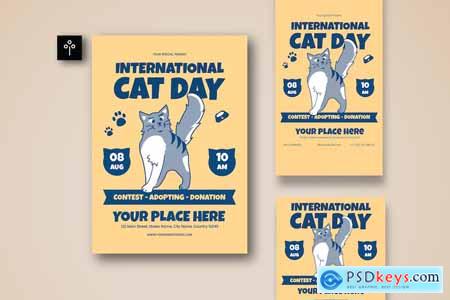 International Cat Day Flyer Set 001