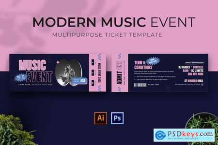 Modern Music Event Ticket