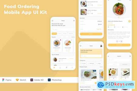Food Ordering Mobile App UI Kit ZSE32RP
