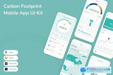 Carbon Footprint Mobile App UI Kit