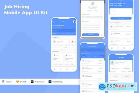Job Hiring Mobile App UI Kit