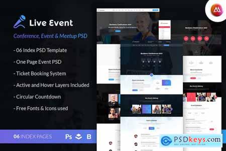 Live Event - Conference & Meetup PSD Template