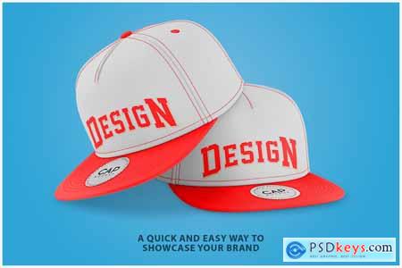 Snapback Cap with Sticker Mockup Template