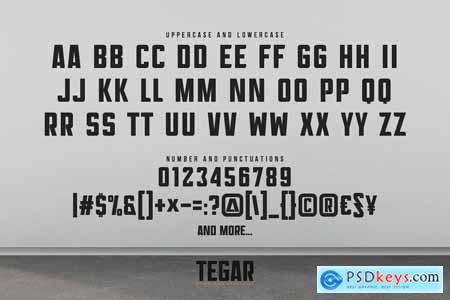 TEGAR - Modern Bold Display Font