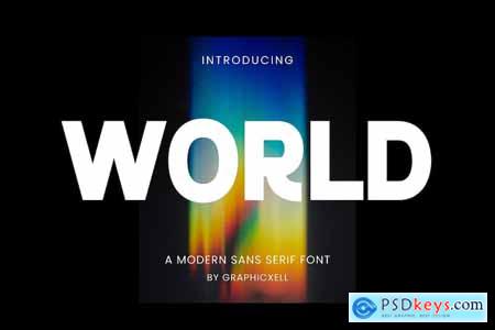 World Modern Sans Serif Font Typeface