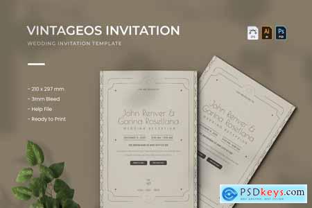 Vintageos Wedding - Invitation
