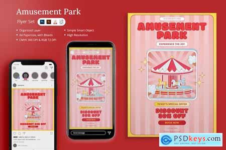 Merudo - Amusement Park Flyer Set