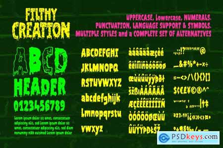 Filthy Creation An Outrageous Slime Font