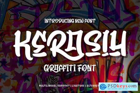 KERASIH  Display Graffiti Font