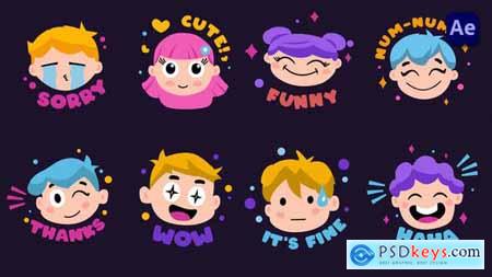 Face Expressions Emoji stickers [After Effects] 46106356