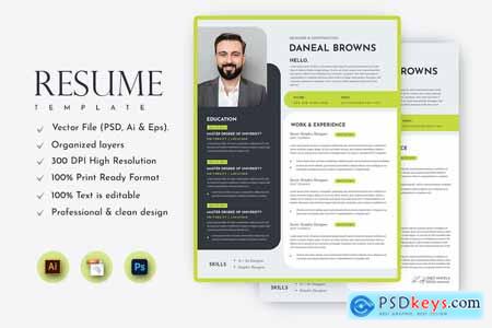 Skilled Creative Resume & CV Template