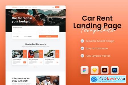 Car Rental Landing Page Template