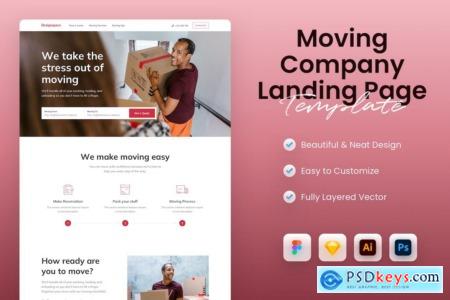 Moving Company Landing Page Template