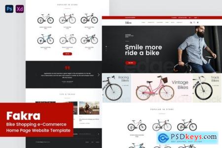 Fakra - Bike Shopping Website Design Template