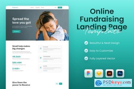 Online Fundraising Landing Page Template