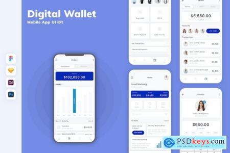 Digital Wallet Mobile App UI Kit