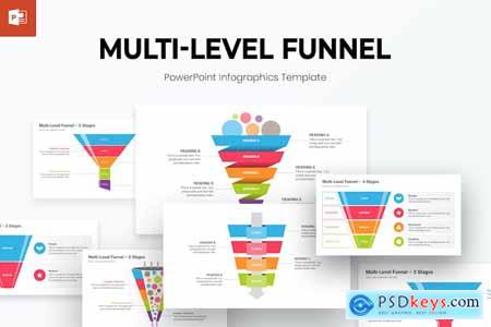 Multi-Level Funnel Infographic PowerPoint Template