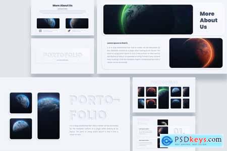 Neumorph Company Profile PowerPoint Template