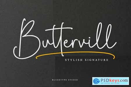 Buttervill - Signature Font