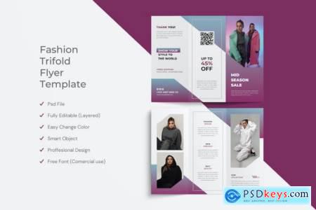 Fashion Trifold Flyer Template Design