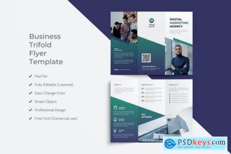 Business Trifold Flyer Template Design